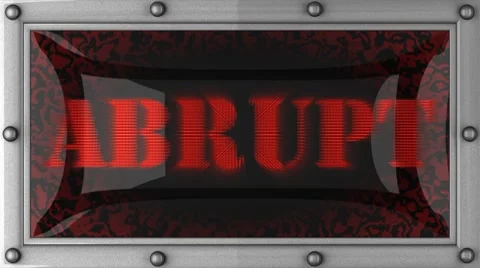 Abrupt on led Stock Footage 8663261