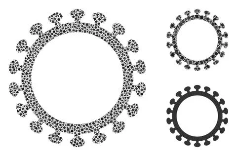 Abrupt Virus Shell Icon Mosaic Illustrazione stock