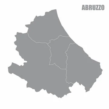 Abruzzo region map Stock Illustration
