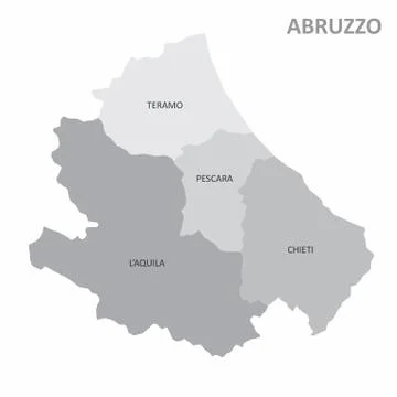 Abruzzo region map Illustrazione stock