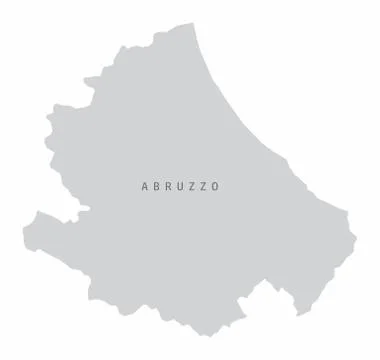 Abruzzo region map Stock Illustration