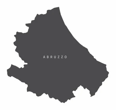 Abruzzo region map Stock Illustration