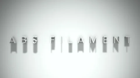 Abs filament 3D title animation white text on a white background Vídeo Stock 299419630