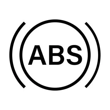 ABS indicator icon vector auto service, repair concept for graphic design, lo Stock Illustration
