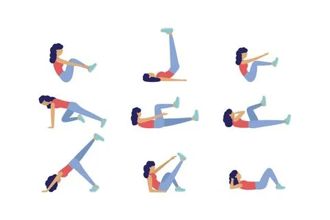 Abs training Illustrazione stock