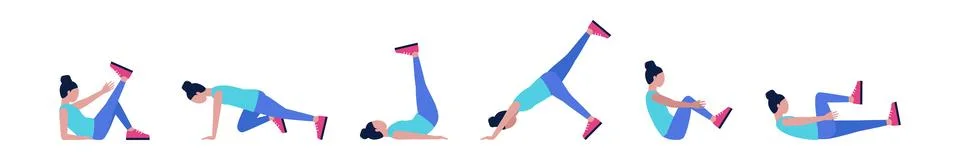 Abs training Illustrazione stock