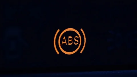 ABS warning light in car dashboard Stock Footage 120362622