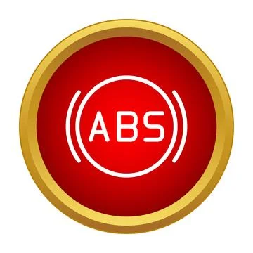 Abs warning light illuminating a car dashboard 스톡 일러스트