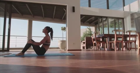 Abs workout routine at home Stock Footage 66460331