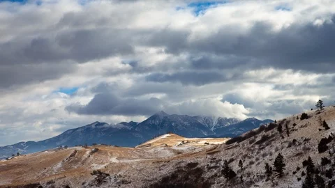 Absaroka Mountains With Clouds - 4K Timelapse Stock Footage 108627761