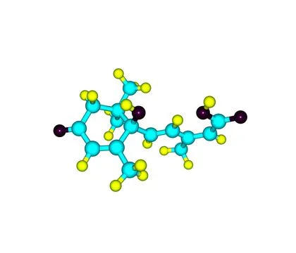 Abscisic acid molecule isolated on white Stock Illustration