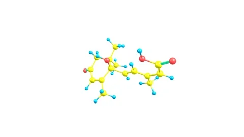 Abscistic acid molecule rotating video full HD Stock Footage 131493016