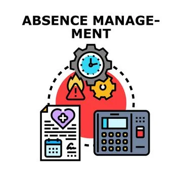 Absence management business process planning and control Stock Illustration