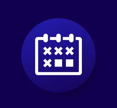 Absence or attendance icon, vector pictogram with calendar Stock Illustration