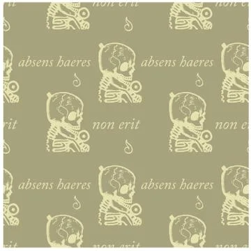 An absent person will not be an heir seamless pattern Stock Illustration
