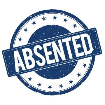 ABSENTED stamp sign Stock Illustration