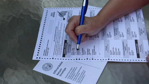 Absentee Ballot voting Stock Footage 141273450