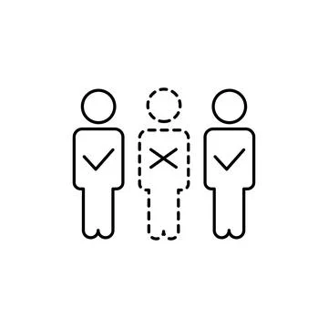 Absentees icon, illustration vector template. Stock Illustration