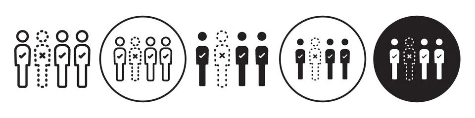 Absentees Icon vector set collection for web Stock Illustration