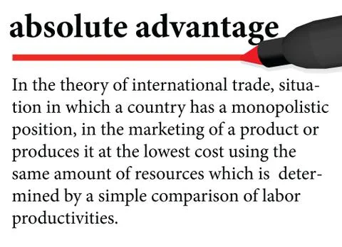 Absolute advantage 스톡 일러스트