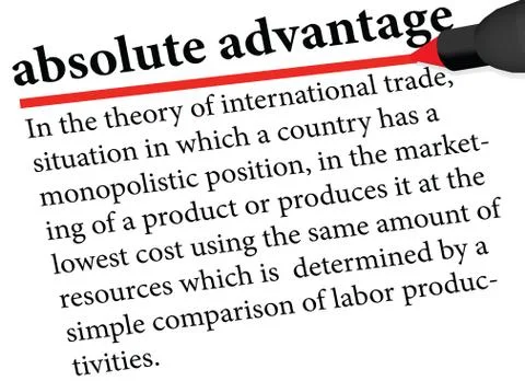 Absolute advantage 스톡 일러스트