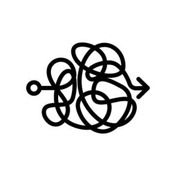 Absolute chaos icon vector outline illustration Stockillustratie