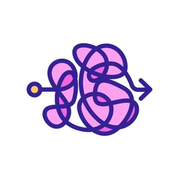 Absolute chaos icon vector outline illustration Illustrazione stock