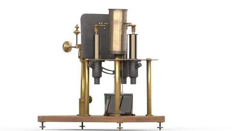 Absolute electrometer with white background Illustrazione stock