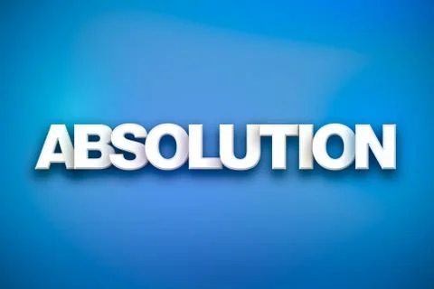 Absolution Theme Word Art on Colorful Background Stock Illustration