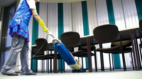 Absorbent cleaning Lady Stock Footage 10850259