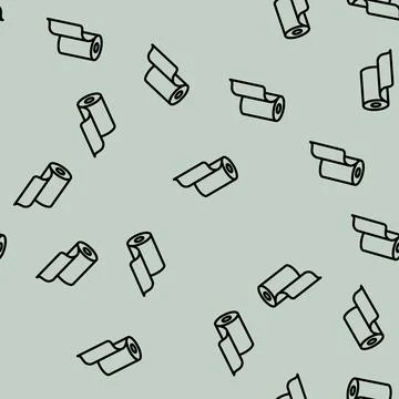 Absorbent compress dressing first aid line vector seamless pattern Stock Illustration