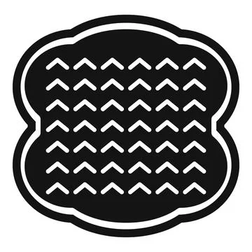 Absorbent mat icon with chevron pattern design Stock Illustration