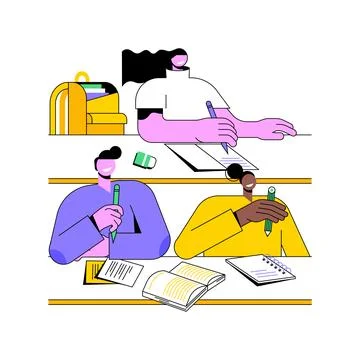 Absorbing information isolated cartoon vector illustrations. Stock Illustration