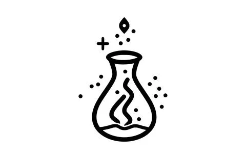 Absorption black icon, isolated on white background. Vector illustration. Stock Illustration