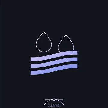 Absorption icon, absorb water vector Stock Illustration