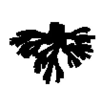 Absorption tree root pixel art vector illustration Illustrazione stock