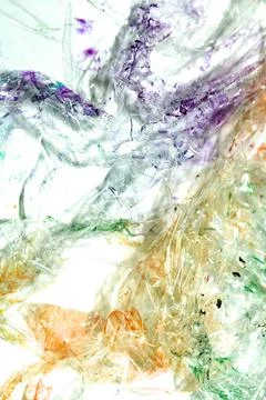 Absract background of shiny plastic and bubbles dreating bright sci-fi styl.. Stock Photos