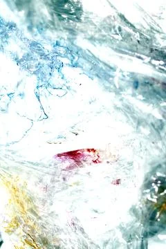 Absract background of shiny plastic and bubbles dreating bright sci-fi styl.. Foto stock