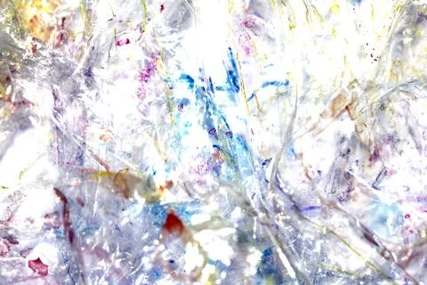Absract background of shiny plastic and bubbles dreating bright sci-fi styl.. Foto stock