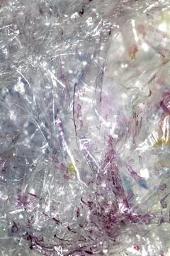 Absract background of shiny plastic and bubbles dreating bright sci-fi styl.. Foto stock
