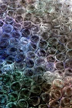 Absract background of shiny plastic and bubbles dreating bright sci-fi styl.. Foto stock