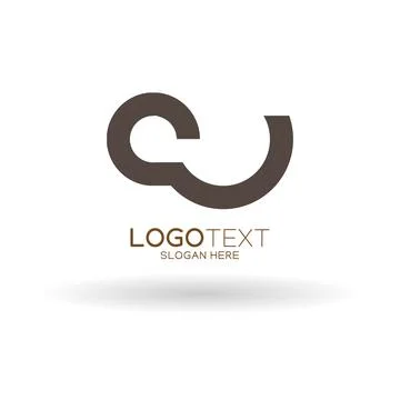 Absract coffee logo. Simple cup logo in brown color. Stock Illustration