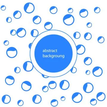 Absract Flat water Bubbles Isolated on the white Background. Stock Illustration