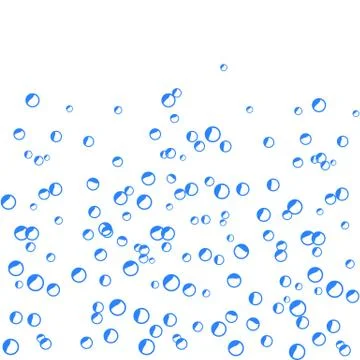 Absract Flat water Bubbles Isolated on the white Background. Stock Illustration