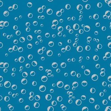 Absract Flat water grey Bubbles Seamless pattern. Stock Illustration