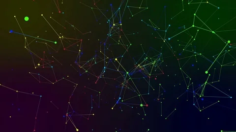 Absract geometry background with lines and dots Stock Footage 77190642