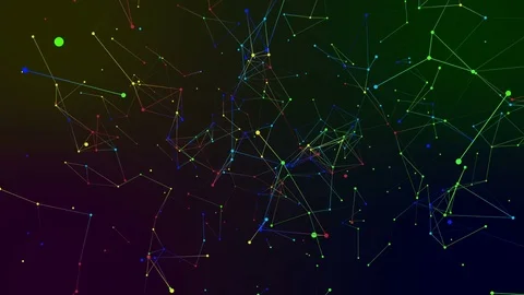 Absract geometry background with lines and dots Stock Footage 77191479