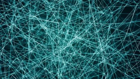 Absract geometry background with lines and dots Stock Photos