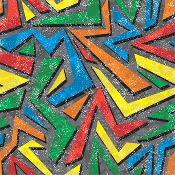 Absract graffiti seamless pattern. Vector Stock Illustration