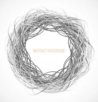 Absract gray circle background with lines Stock Illustration